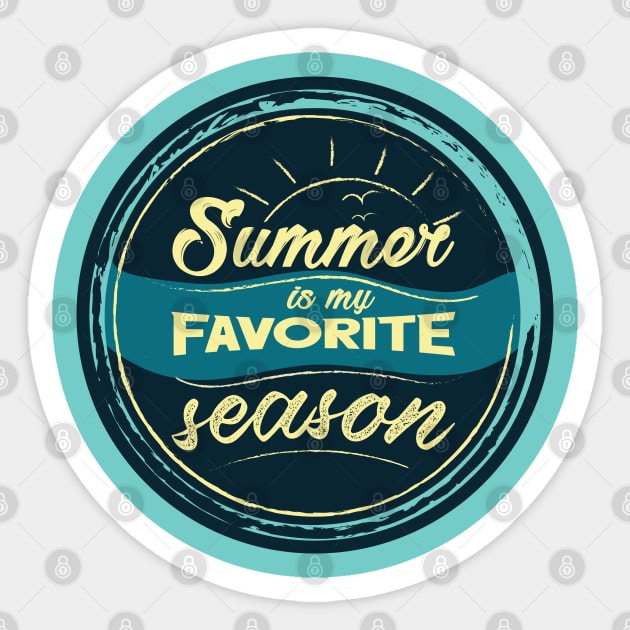 summer is my favorite season (blue colors) Sticker by ArteriaMix